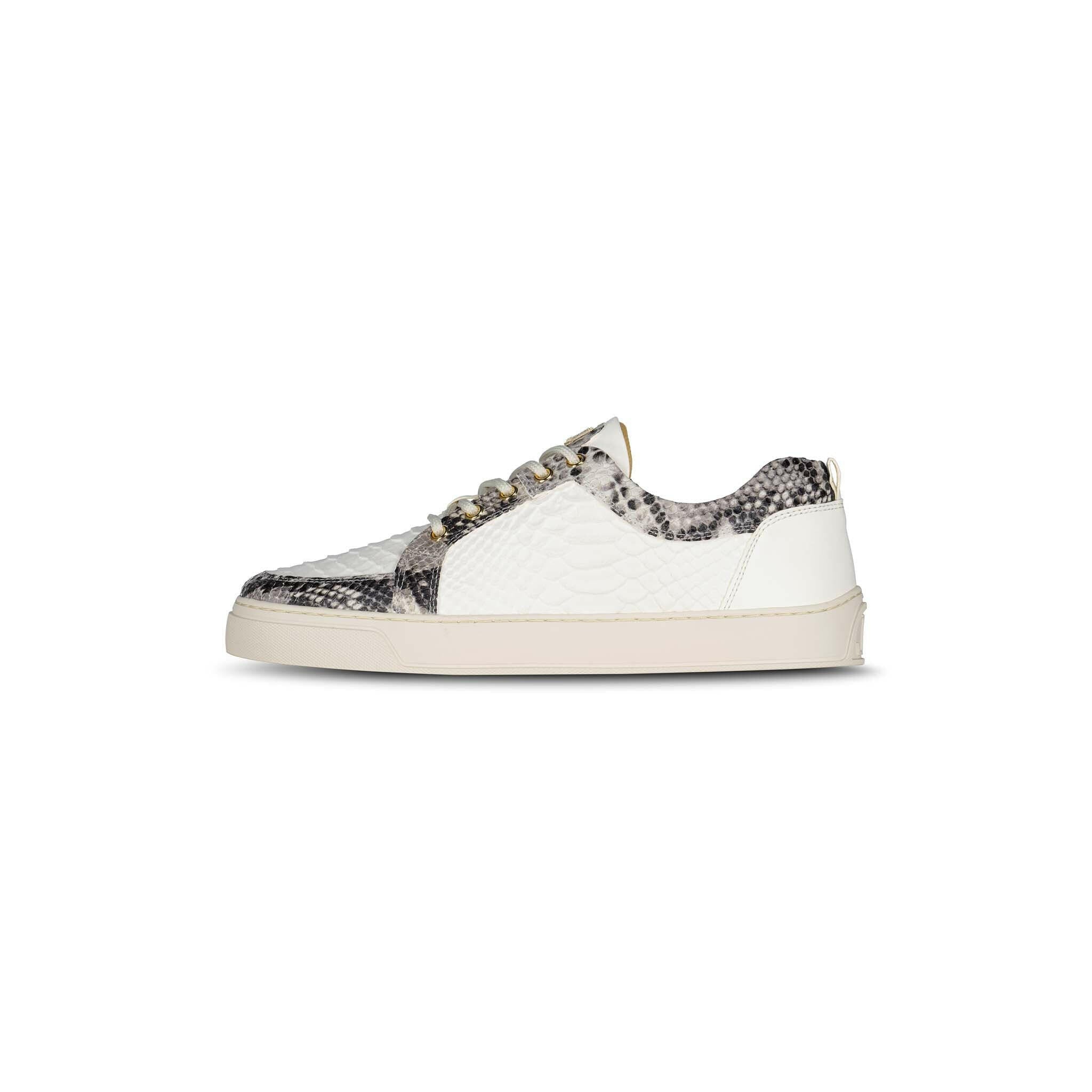 Sneaker aus geprägtem Leder