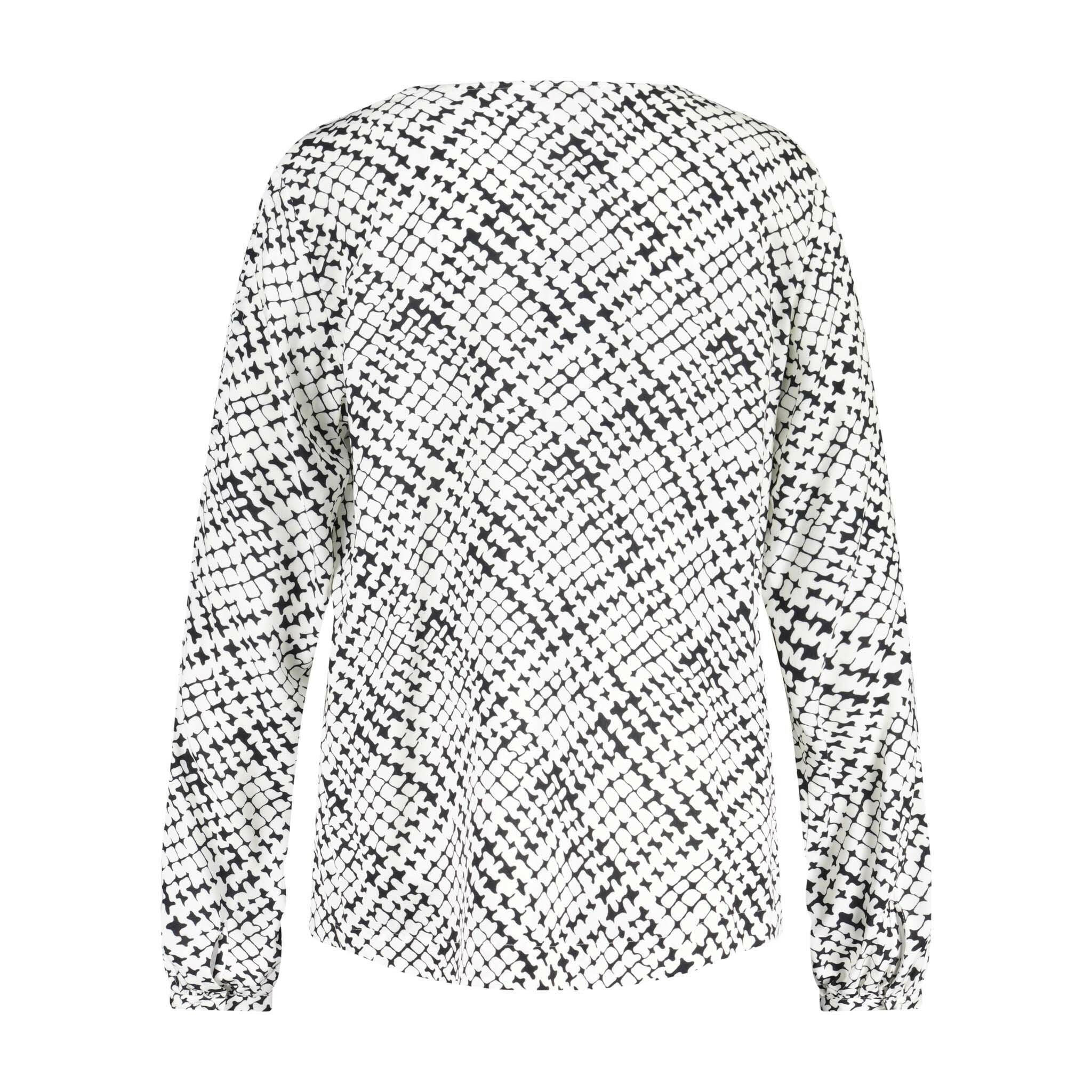 Viskose-Bluse mit abstraktem Muster