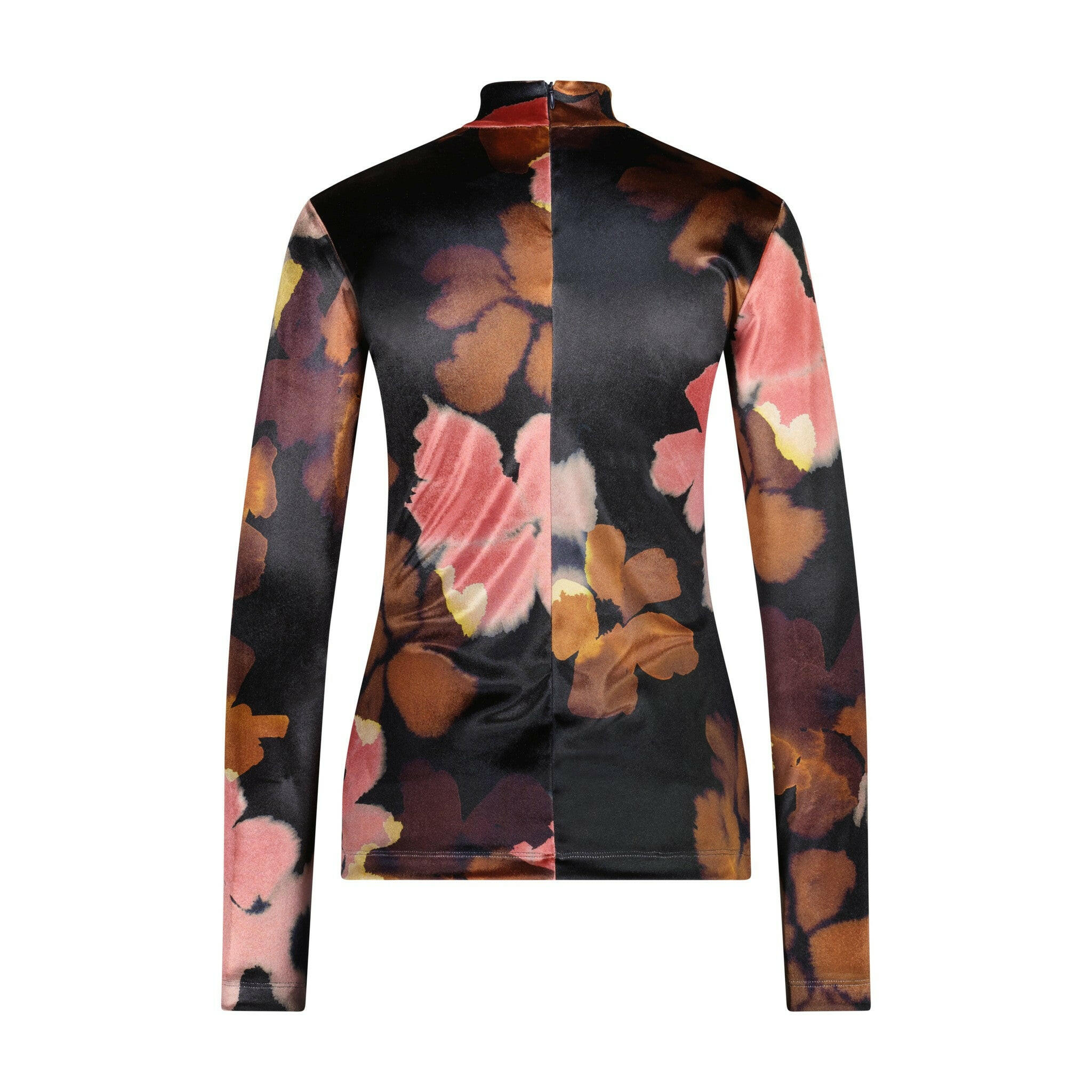 Langarmshirt aus Samt im floralen Design