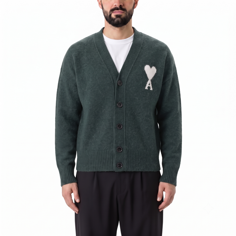 ami Paris Strickjacke aus Alpaka-Mix Herren
