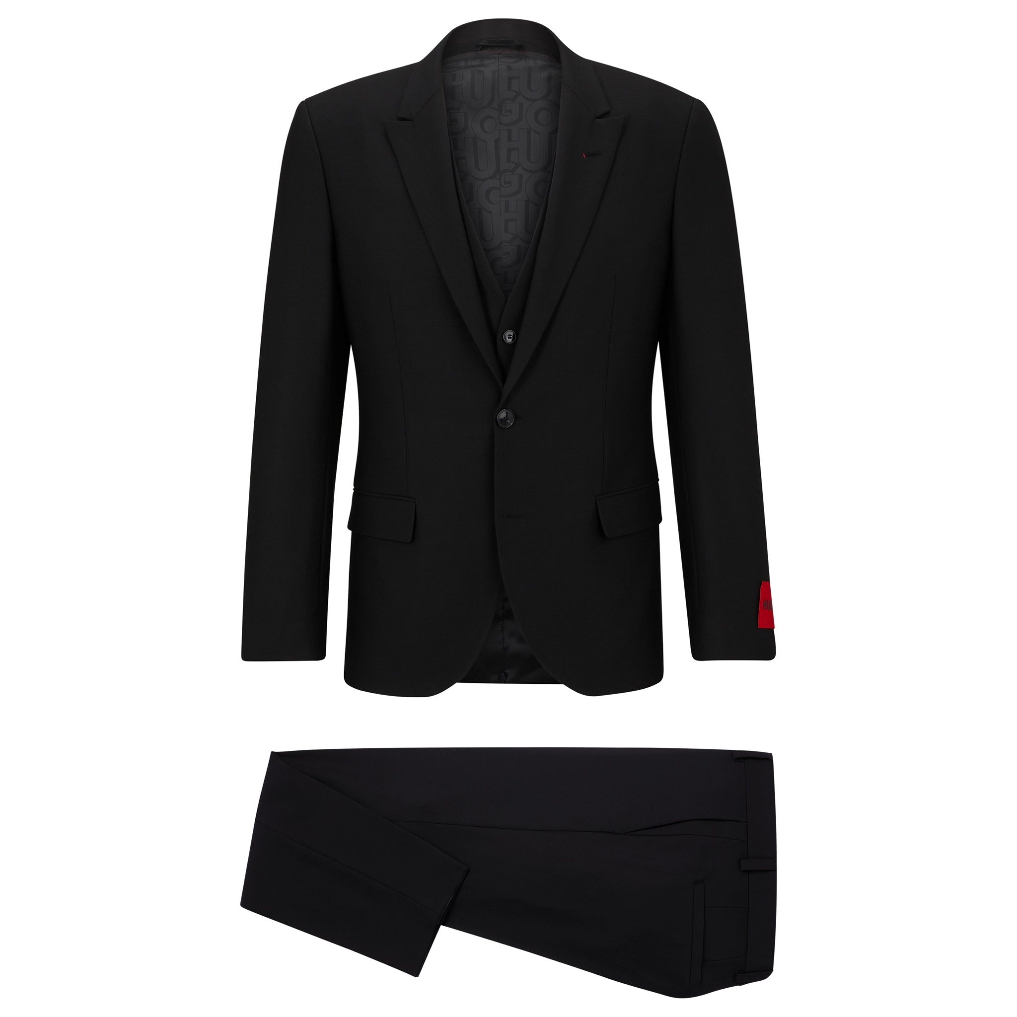 Dreiteiliger Slim-Fit Anzug aus Performance-Stretch-Gewebe